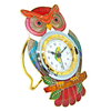 desk clock | alarm clock | cloisonne owl shaped desk clock