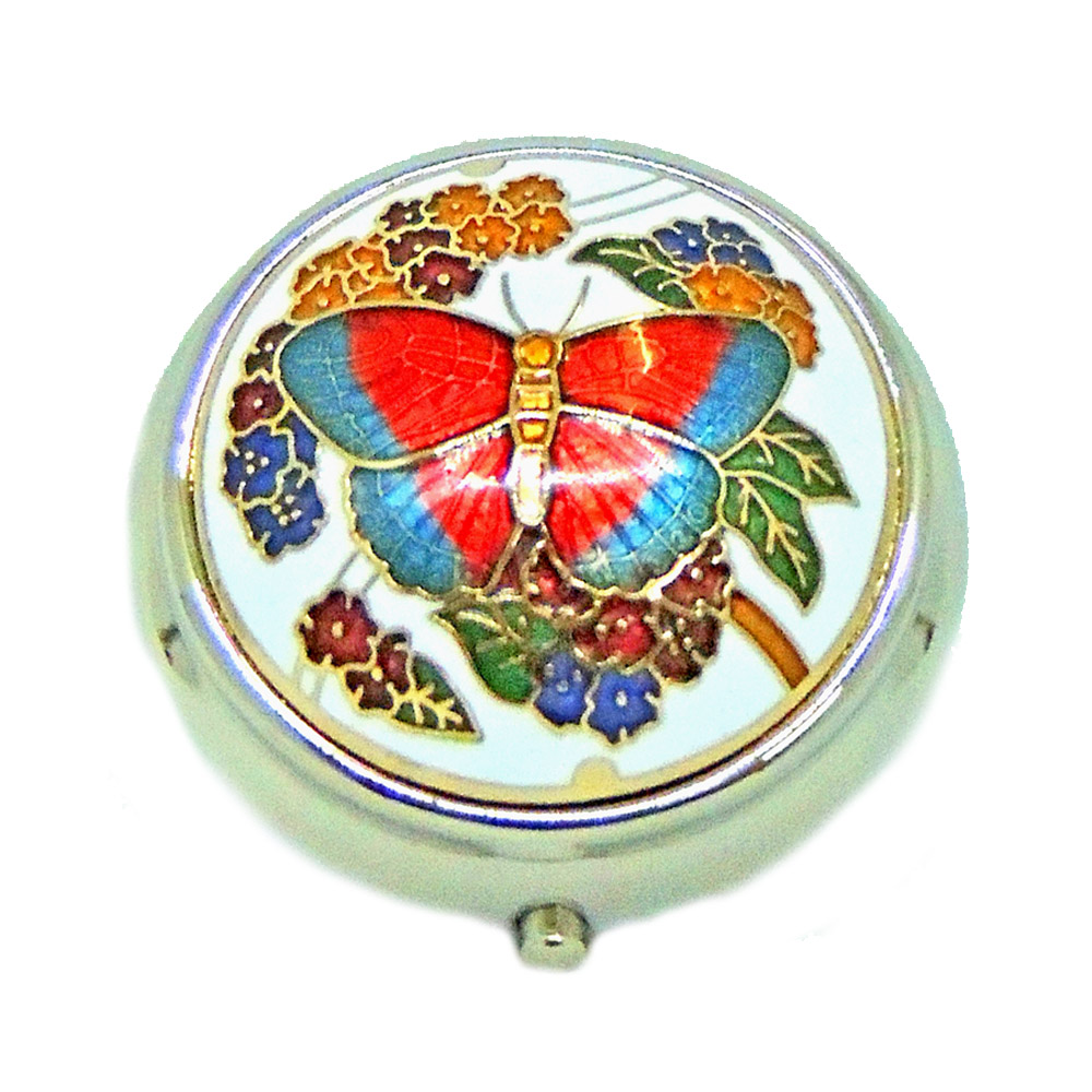 Decorative Pill Box Taiwan High Quality Cloisonne Small Round