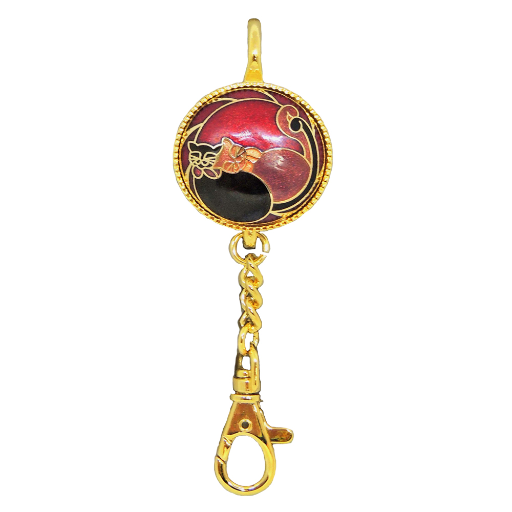 Custom keychains | Enamel key chain | Cloisonne hook style key chain-Round 