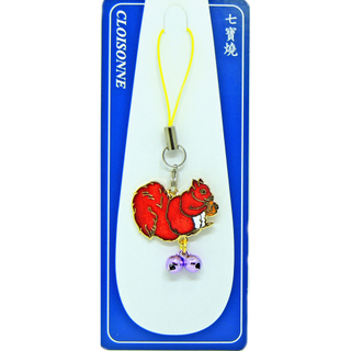 hard enamel charm | hard enamel pins | cloisonne squirrel charm 