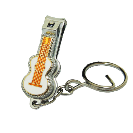  Nail Clipper Key Chain | Cloisonne Guitar Shaped Nail Clipper Keychain