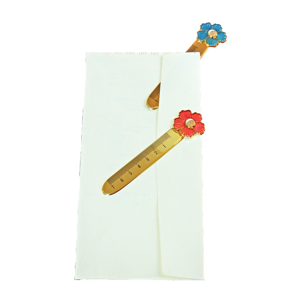 Enamel Bookmark, Letter Opener, Cloisonne Bookmark Ruler