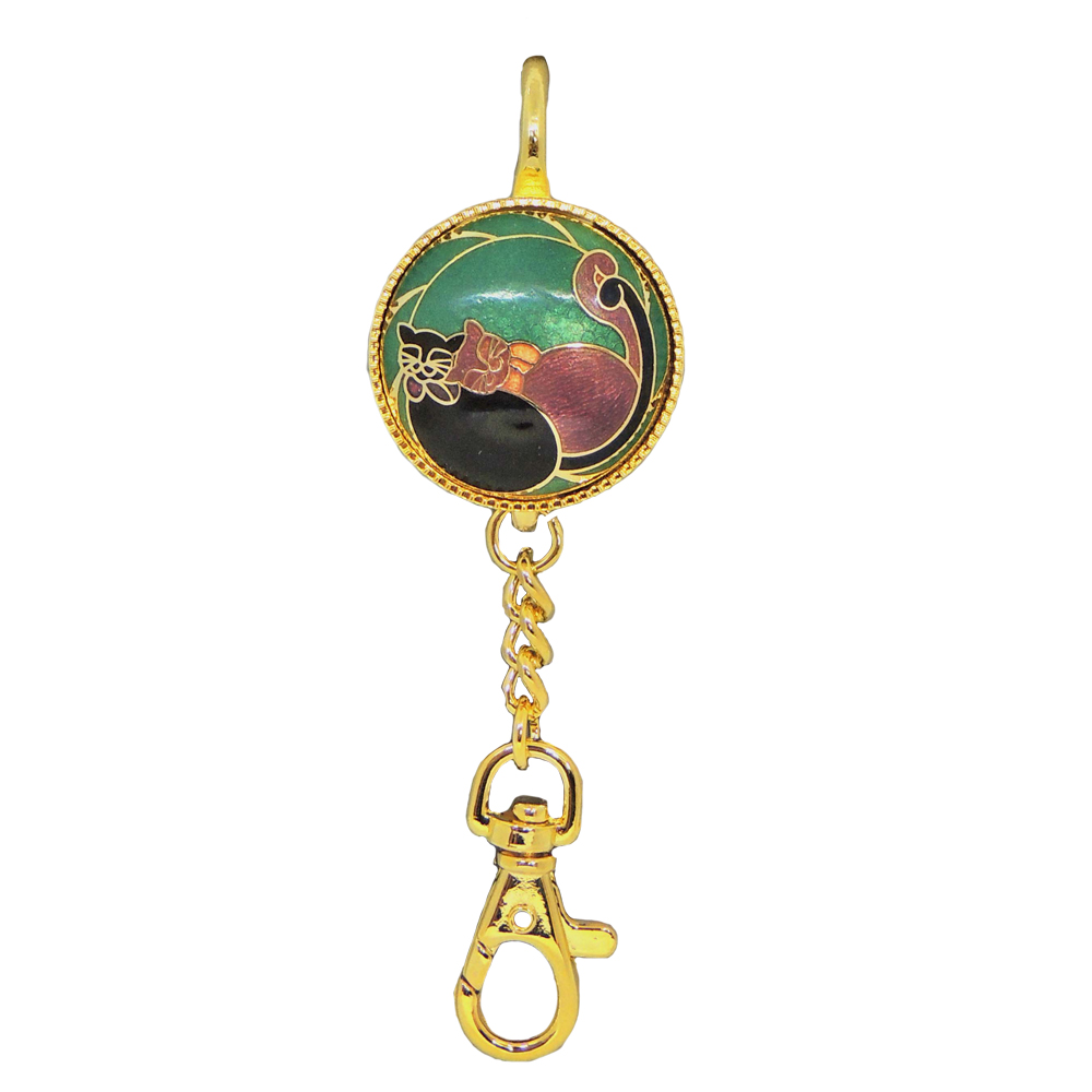 Custom keychains | Enamel key chain | Cloisonne hook style key chain-Round 