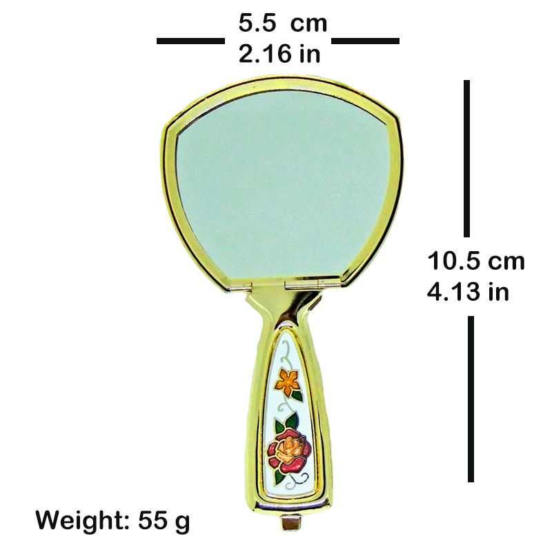 makeup mirror | pocket mirror | cloisonne fold-able hand held mirror